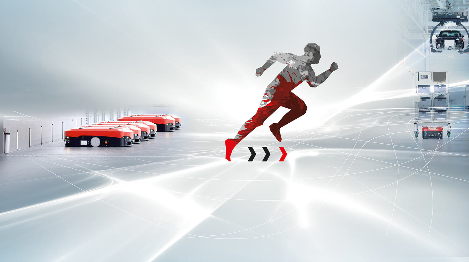 Intralogistics with automated guided vehicles