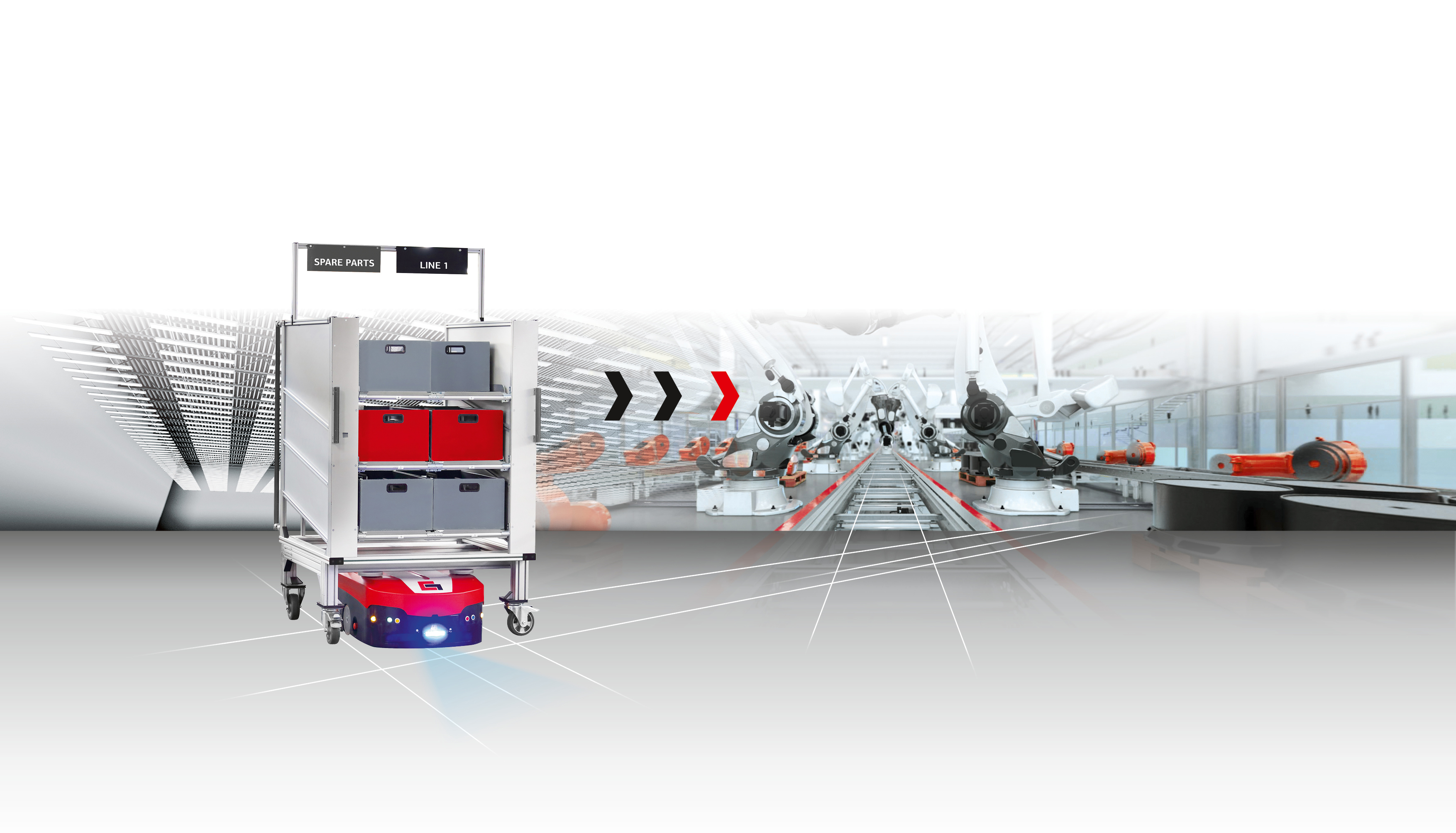 Solutions for automatic parts transport