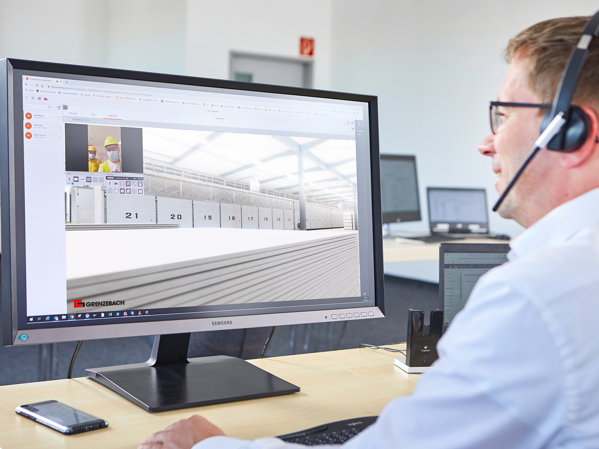 Collaboration App: Remote suuport for gypsum production lines