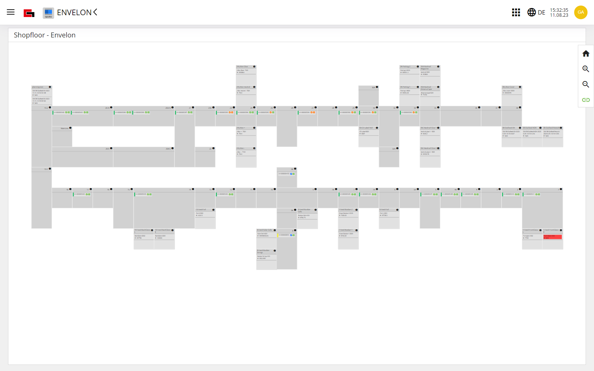 With Grenzebach MES software overview the whole line