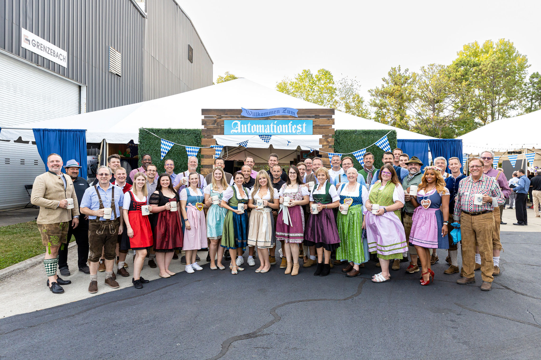 People celebrated Grenzebach's Automationfest