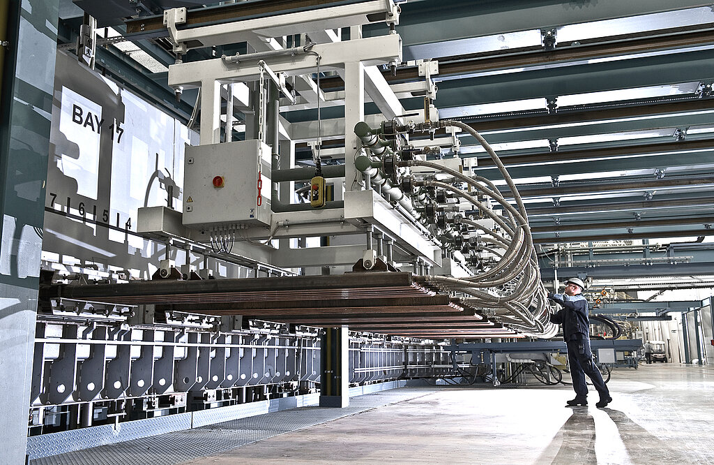 Tin bath for float glass production Grenzebach