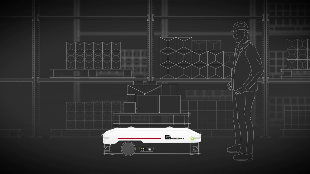 Automated zone pick with AGVs Grenzebach