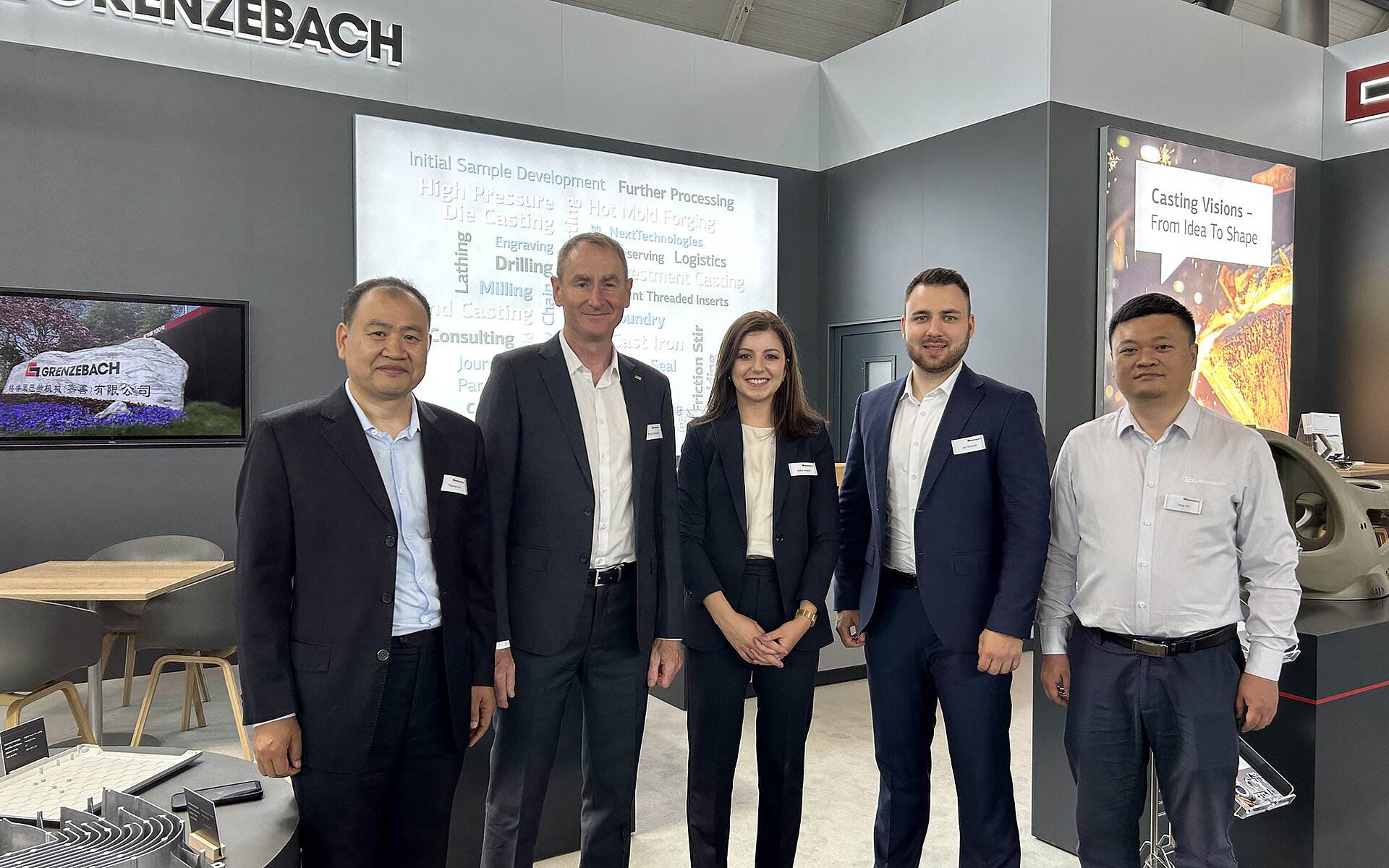 The Grenzebach CastForge 2024 trade fair team, ready to engage with industry professionals on integrated casting solutions.