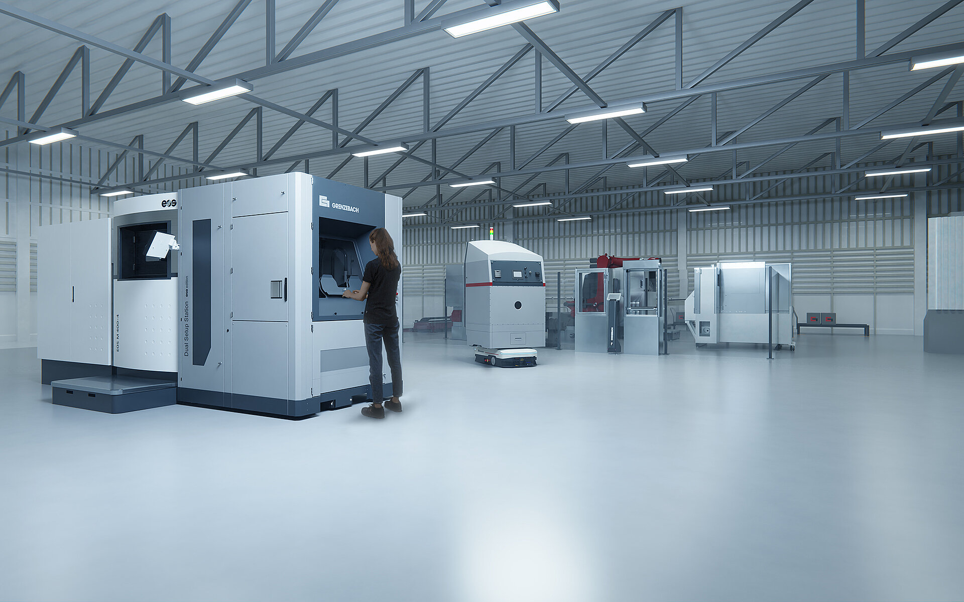 Grenzebach supports efficient and reliable post-processing for metal additive manufacturing with solutions for handling, transport, and depowdering.